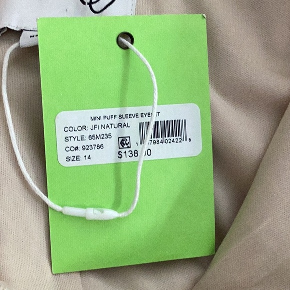 NWT SAM EDELMAN Schiffli Mini Shirtdress Puff Sleeve Eyelet Size 14 - Picture 12 of 13